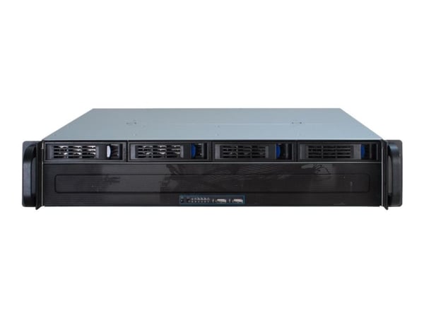 Inter-Tech IPC 2U-2404S - Kan monteras i rack 2U - micro ATX - SATA/SAS - hot-swap - ingen strömförsörjning (ATX) - USB