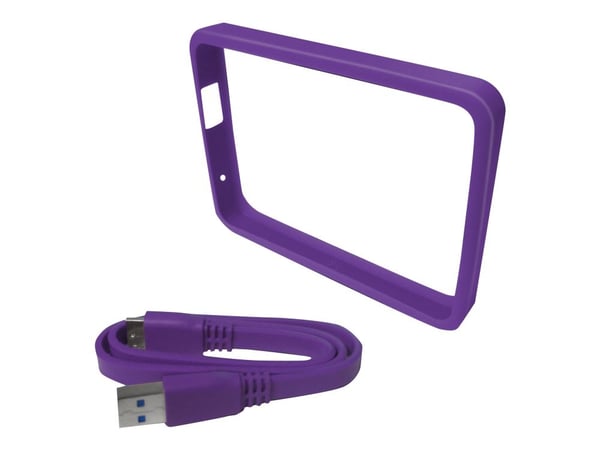 WD Grip Pack WDBZBY0000NPL - Ekstern harddiskbeskytter - grape - for My Passport Ultra WDBGPU0010BBK, WDBGPU0010BBL, WDBGPU0010BBY, WDBGPU0010BWT