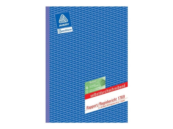 Avery Zweckform - Rapport/direktørrapport - 40 ark - A4 (210 x 297 mm) - dublett - karbonfri