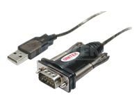 UNITEK Y-105, Musta, 1,5 m, USB A-tyyppi, DB-9, Uros, Uros