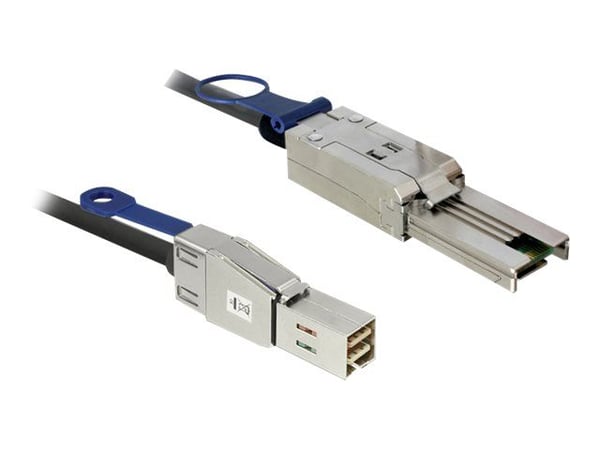Delock - SAS ekstern kabel - SAS 6Gbit/s - 36 pin 4x Mini SAS HD (SFF-8644) (hann) til 26-pin 4x Shielded Mini MultiLane SAS (SFF-8088) (hann) - 3 m