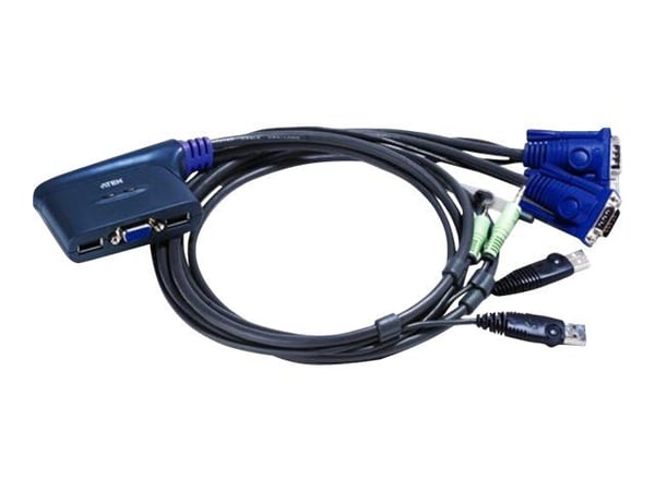 ATEN CS62U - KVM / lydsvitsj - 2 x KVM/lyd - 1 lokalbruker - stasjonær