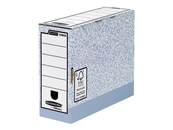 Bankers Box System - Boksfil - bokryggbredde: 100 mm - for A4 (210 x 297 mm) - grå