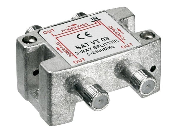 goobay SAT VT 03 - Satelliittiantennin jakaja - F-liitin naaras F-liitin naaraspuolelle