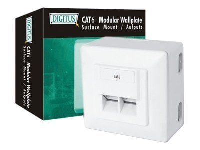 DIGITUS DN-9006-N - Overflatemonteringsboks for nettverk - veggmonterbar - CAT 6 - STP - RJ-45 X 2 - RAL 9010