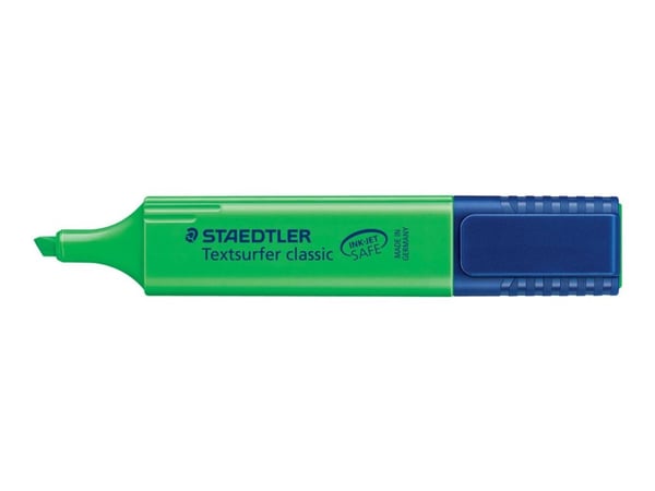 Tekstmarker Staedtler 364 grøn Textsurfer Classic - (10 stk.)