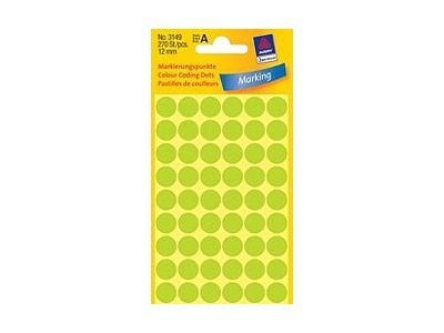 Avery Zweckform 3149, Vihreä, Pyöreä, Kiinteä, 12 x 12 mm, Small, Paperi