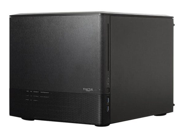 Fractal Design Node 804 - Tower - micro ATX - sidepanel med vindu - ingen strømforsyning - børstet aluminiumssvart - USB/lyd