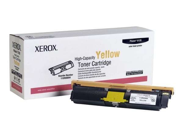 Xerox Phaser 6120 - Høykapasitets - gul - original - tonerpatron - for Phaser 6115MFP/D, 6115MFP/N, 6120, 6120N, 6120VN