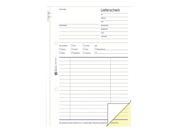 Avery Zweckform - Leveringsskjema - 40 ark - A5 (148 x 210 mm) - dublett - karbonfri