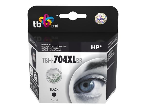 TB - 15 ml - koko XL - musta - yhteensopiva - Uudelleen valmistettu - kasetti (vaihtoehto: HP 704) - HP Deskjet Ink Advantage 2060 K110a -laitteelle