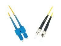 MicroConnect - Patch-kabel - ST/PC enkelläge (hane) till SC/PC enkelläge (hane) - 1 m - fiberoptisk - 9 / 125 mikrometer - OS1 - gul