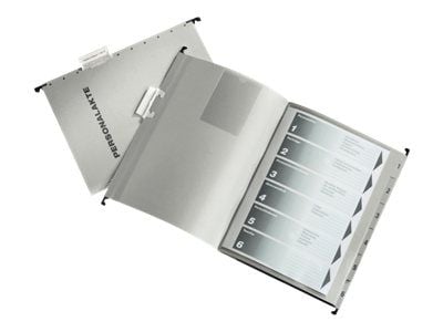 Leitz - Hängfil - 6 delar - förtryckt: 1-6 - V-Base - för A4 (210 x 297 mm) - tabbad - grå