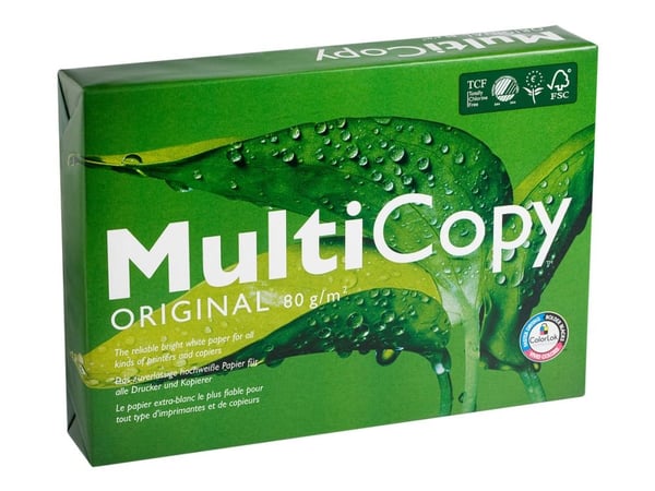 Printerpapir MultiCopy Original A4 hvid 80g - (500 ark pr. pakke x 5 pakker)