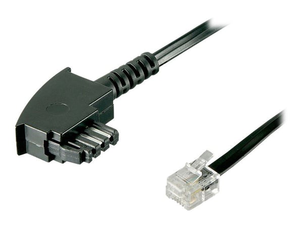 goobay - Telefonkabel - RJ-11 (hann) til TAE-F (hann) - 6 m - svart