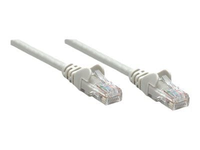 Intellinet Network Patch Cable, Cat5e, 1m, harmaa, CCA, U/UTP, PVC, RJ45, kullatut koskettimet, Snagless, Booted, Polybag - Patchkabel - RJ-45 (han...