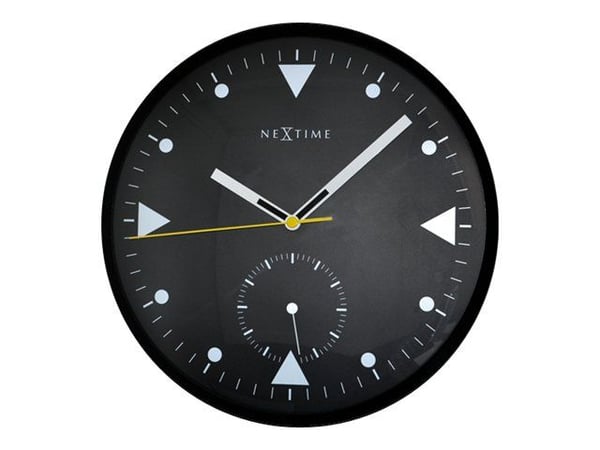 Nextime Serious - Klokke - kvarts - veggmonterbar - 32 cm - svart