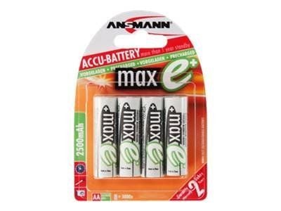 ANSMANN - Batteri 4 x AA type - NiMH - (oppladbart) - 2500 mAh
