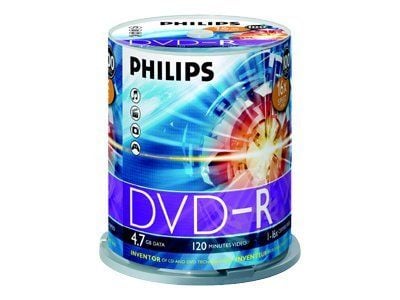 Philips DM4S6B00F - 100 x DVD-R - 4.7 GB (120 min) 16x - spindel