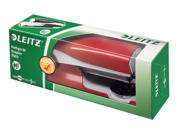 Leitz NeXXt - Stiftemaskin - 30 ark / 3 mm - 24/6, 26/6 - plast, metall - rød