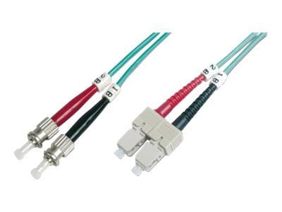 DIGITUS - Koblingskabel - ST flermodus (hann) til SC flermodus (hann) - 2 m - 2 m - fiberoptisk - dupleks - 50 / 125 mikroner - OM3 - turkis
