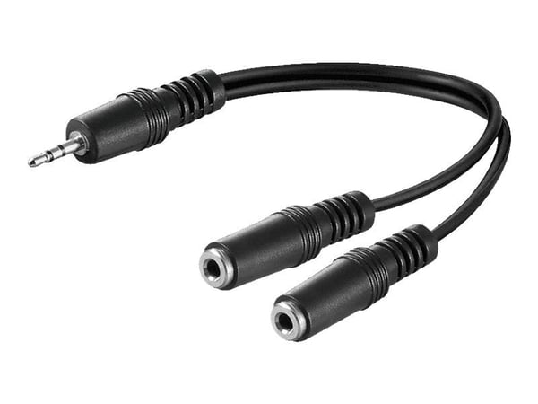 goobay AVK 317-0020 - Lydsplitter - mini-phone stereo 3.5 mm hun til mini-phone stereo 3.5 mm han - 20 cm - 20 cm