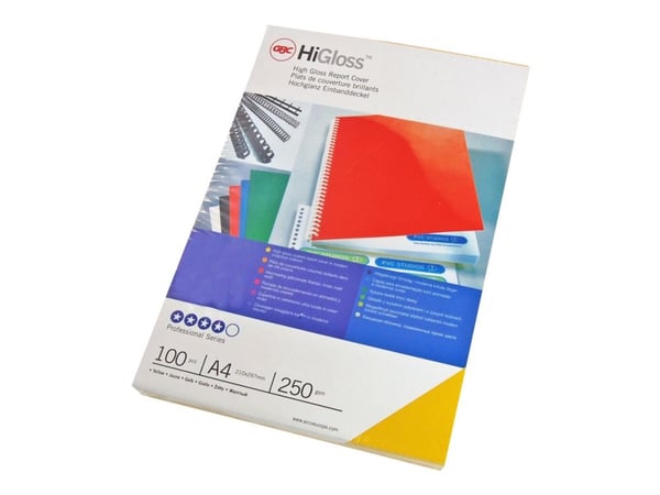 GBC HiGloss - A4 (210 x 297 mm) - rød - 250 g/m² - 100 stk permomslag