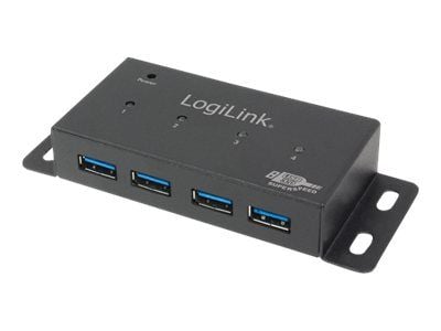 LogiLink USB 3.0 Hub 4-Port - Hubb - 4 x SuperSpeed USB 3.0 - skrivbordsmodell