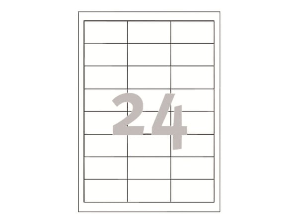 Avery - Hvit - 64.6 x 33.8 mm 2400 etikett(er) (100 ark x 24) flerbruks merkelapper