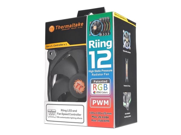 Thermaltake Riing 14 LED RGB 256 Colors - Kabinettvifte - 140 mm (en pakke 3)