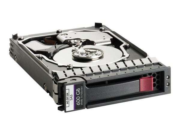 HPE Dual Port Enterprise - Harddisk - 600 GB - hot-swap - 3.5" - SAS 6Gb/s - 15000 rpm [REFURBISHED]