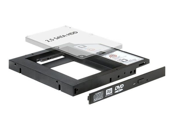 Delock - Uttagbar harddiskramme - 2.5" - fra 5,25" Slim Line til 2,5" Delock - Uttagbar harddiskramme - 2.5" - fra 5,25" Slim Line til 2,5"