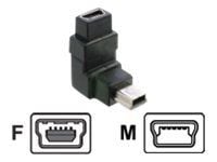 DeLOCK Adapter USB-B mini, USB-B mini 5-pin, USB-B mini 5-pin, Musta