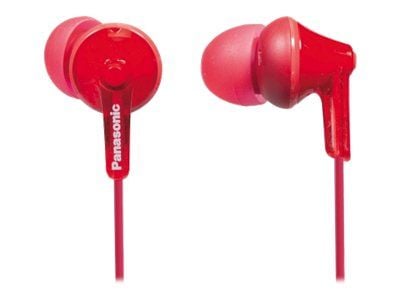 Panasonic RP-HJE125E-R - Ergofit - hörlurar - inuti örat - kabelansluten - 3,5 mm kontakt - röd
