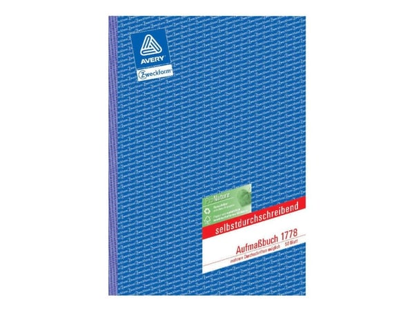 Avery Zweckform - Målebok - 50 ark - A4 (210 x 297 mm) - dublett - karbonfri