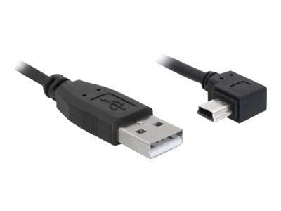 Delock - USB-kabel - USB (hann) til mini-USB type B (hann) - 3 m - rettvinklet kontakt