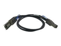QNAP CAB-SAS10M-8644-8088 - SAS ekstern kabel - SAS 6Gbit/s - 36 pin 4x Mini SAS HD (SFF-8644) (hann) til 26-stifts 4x Mini SAS (hann) - 1 m - svar...