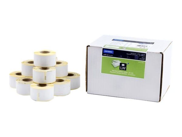 Etiketter, Dymo LabelWriter Value Pack, 28 x 89 mm, 24 x 130 etiketter