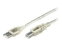 MicroConnect USB 2.0 - USB-kabel - USB (hann) til USB-type B (hann) - 5 m - gjennomsiktig