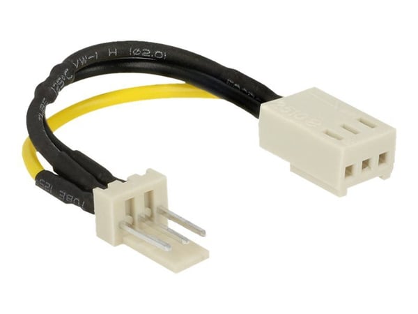 Delock - Strömkabel till fläkt - 3 PIN intern effekt (hona) till 3 PIN intern effekt (hane) - 8 cm