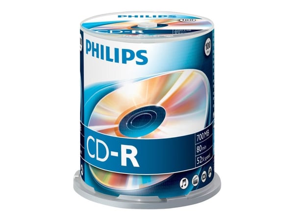 Philips CR7D5NB00 - 100 x CD-R - 700 MB (80 min) 52x - spindel