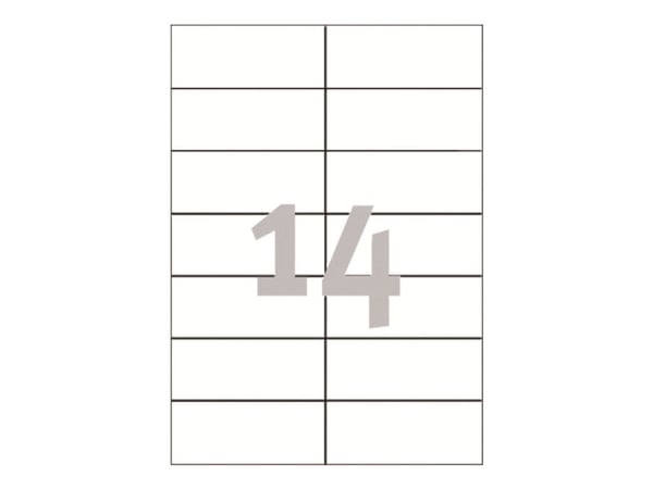 Avery - Hvit - 105 x 42.3 mm 1400 etikett(er) (100 ark x 14) flerbruks merkelapper