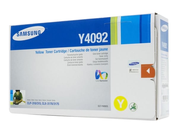Samsung CLT-Y4092S - Gul - original - tonerpatron - for CLP-310, 315; CLX-3170, 3175
