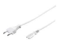 MicroConnect - Strömkabel - 10 m - vit