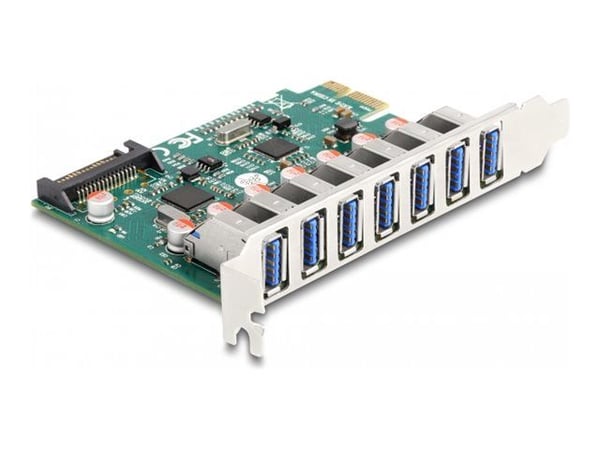 Delock PCI Express x1-kort till 7 x extern USB 5 Gbps Type-A-uttag