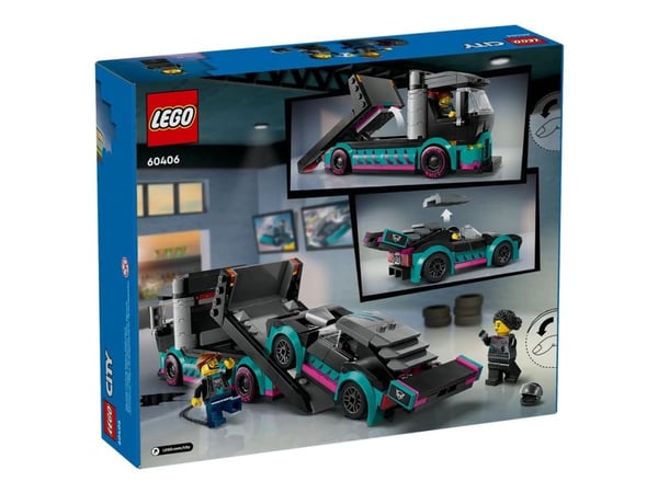 LEGO City 60406 Racing bil og biltransporter