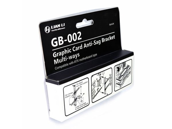 Lian Li GB-002 - Anti-nedhengsbrakett for skjermkort - flerveier - svart