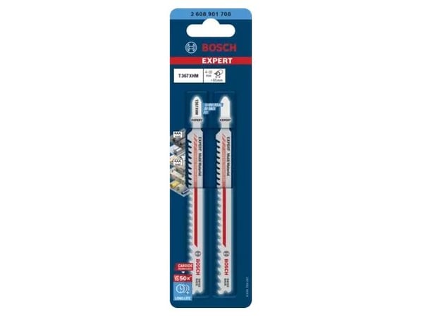 Bosch T367XHM, Stikksagblad, Aluminium, Mørtel, Plast, Stål, Tre med spiker, Karbid, Rustfritt stål, 5 - 7, 3,5 mm