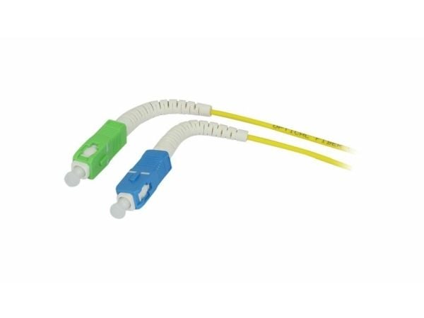 LWL1FiberPatchk 2mtrSCSCAPC 9125u OS2 G657A2 AD2mm fleksibel anti-knekkhylse Synergy21