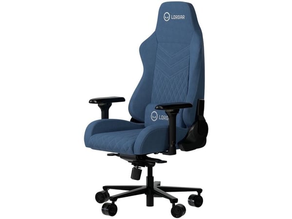 LORGAR Ace 422 (LRG-CHR422BL) spillvogn, slitesterkt stoff, flekkbestandig, 1,8 mm metallramme, multiblokkmekanisme, 4D-armlener, 5-stjerners alumi...